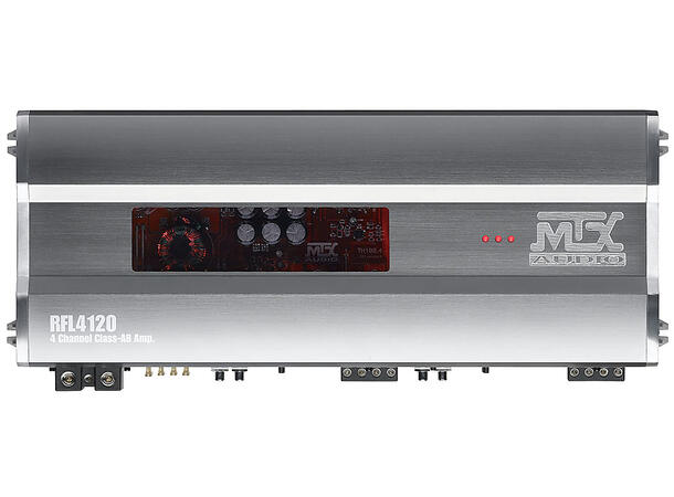 MTX - RFL4120 - firekanals forsterker 4x 200Watt, aktivt filter, EBC inkl.